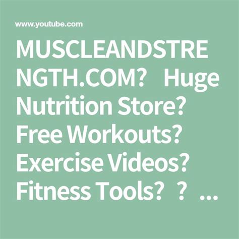 muscleandstrength com